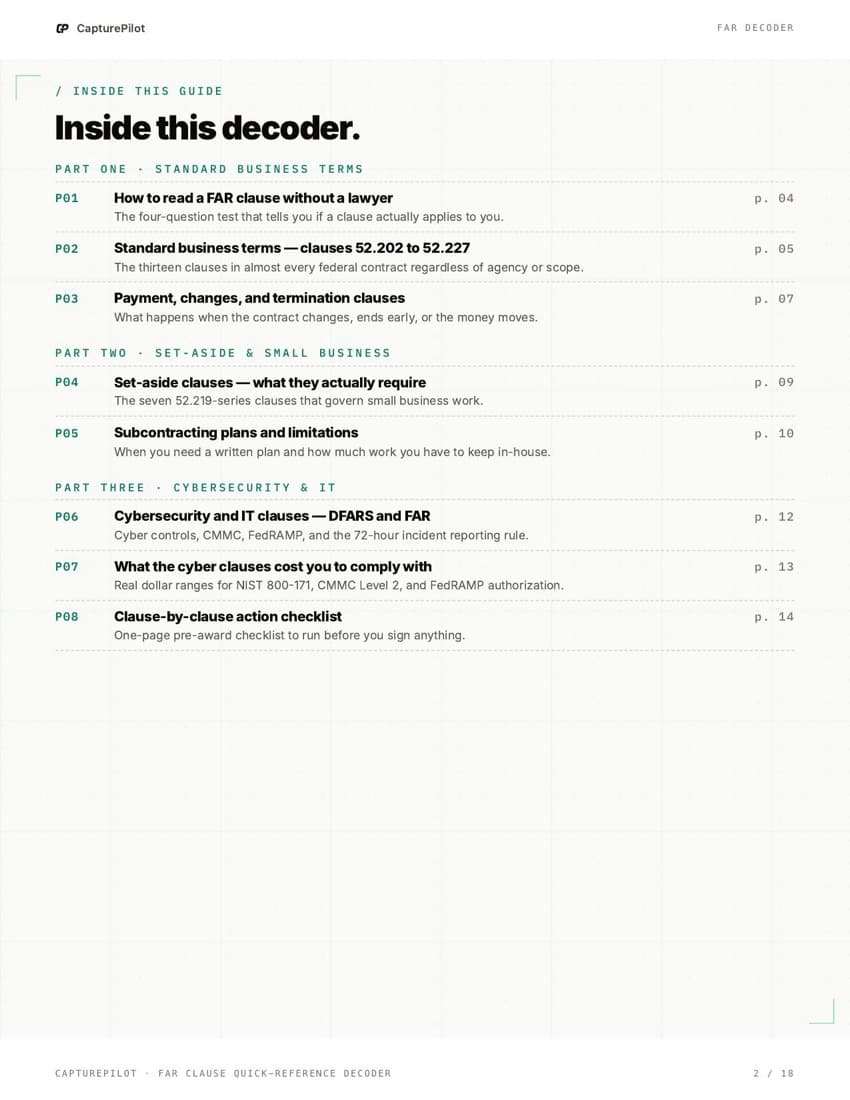 FAR Clause Decoder preview, p.2